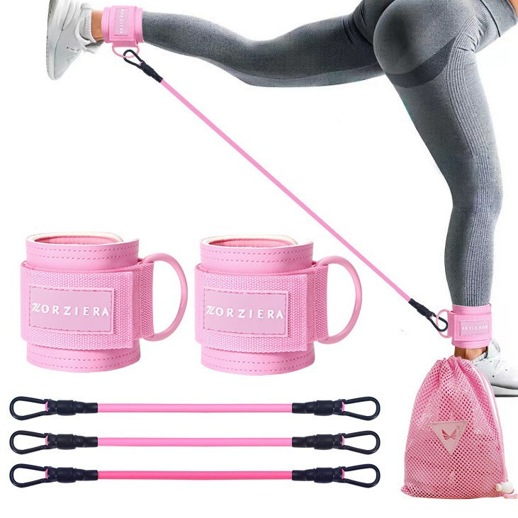 Fitness Ankle Buckle Hip Training Leg Trainer – Foot Ring Elastic Strap with Resistance Ropes