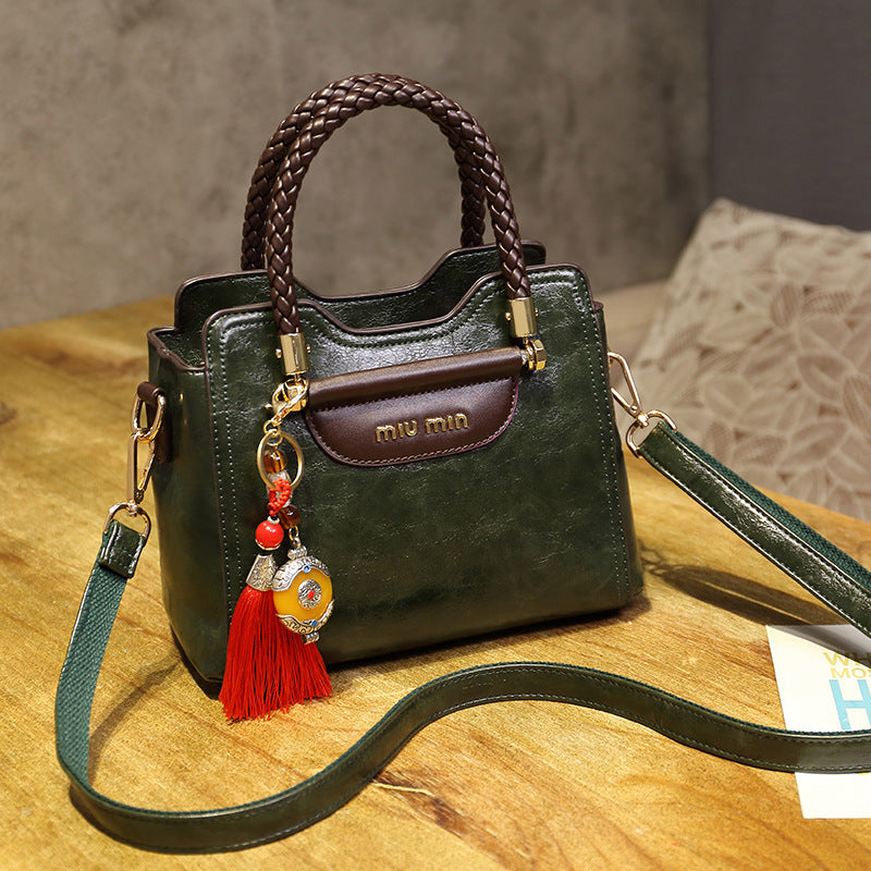 Genuine Leather Women’s Bag – 2025 Trendy Versatile Cowhide Crossbody & Shoulder Handbag