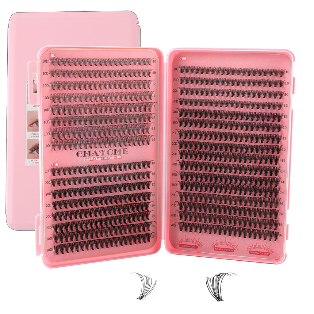 640 Clusters Eyelash Extension Kit – 3D/4D/10D/20D False Lashes Book