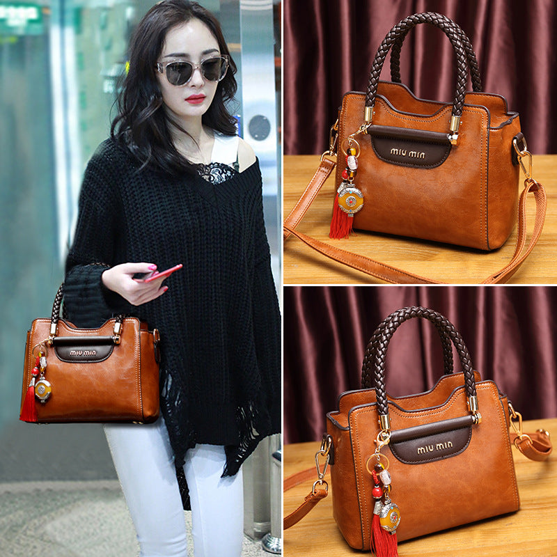 Genuine Leather Women’s Bag – 2025 Trendy Versatile Cowhide Crossbody & Shoulder Handbag