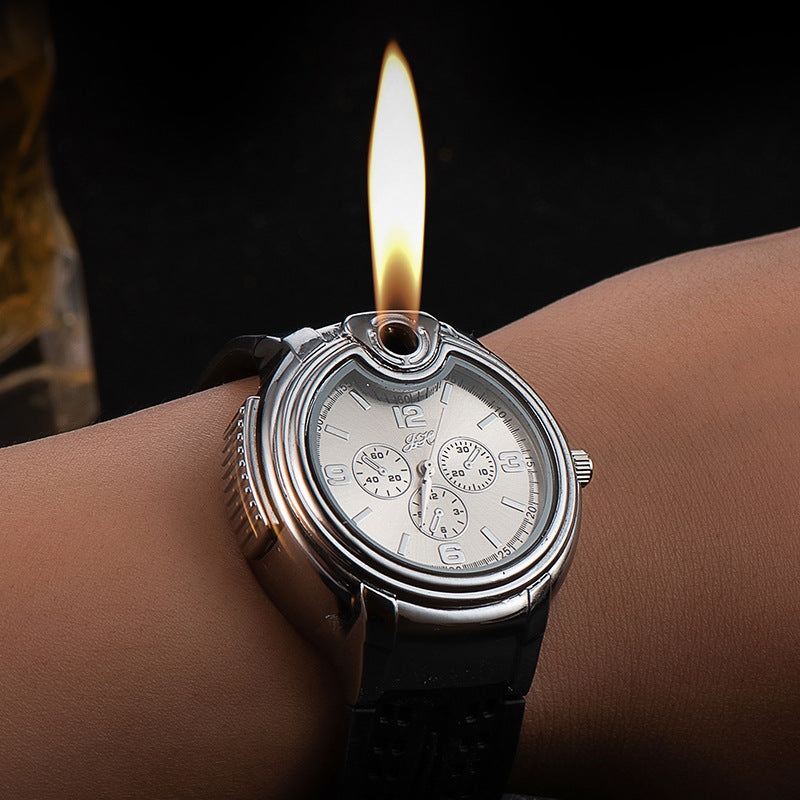 MZ805 Creative Men’s Sports Quartz Watch with Built-in Lighter – 2-in-1 Gift Idea