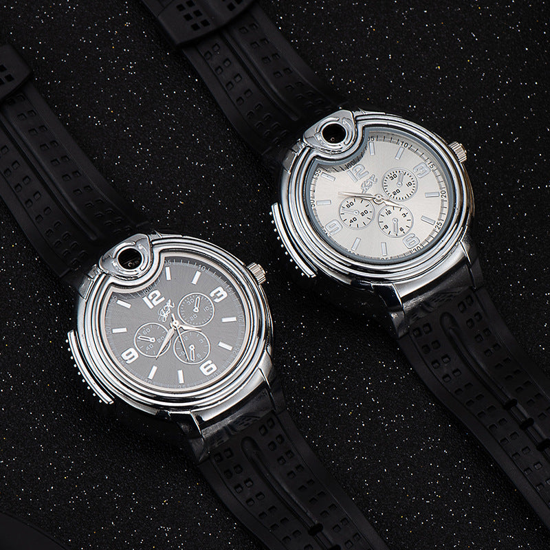MZ805 Creative Men’s Sports Quartz Watch with Built-in Lighter – 2-in-1 Gift Idea