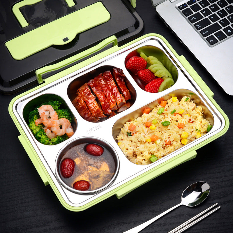 304 Stainless Steel Insulated Lunch Box - Leak proof Bento Box with Compartments