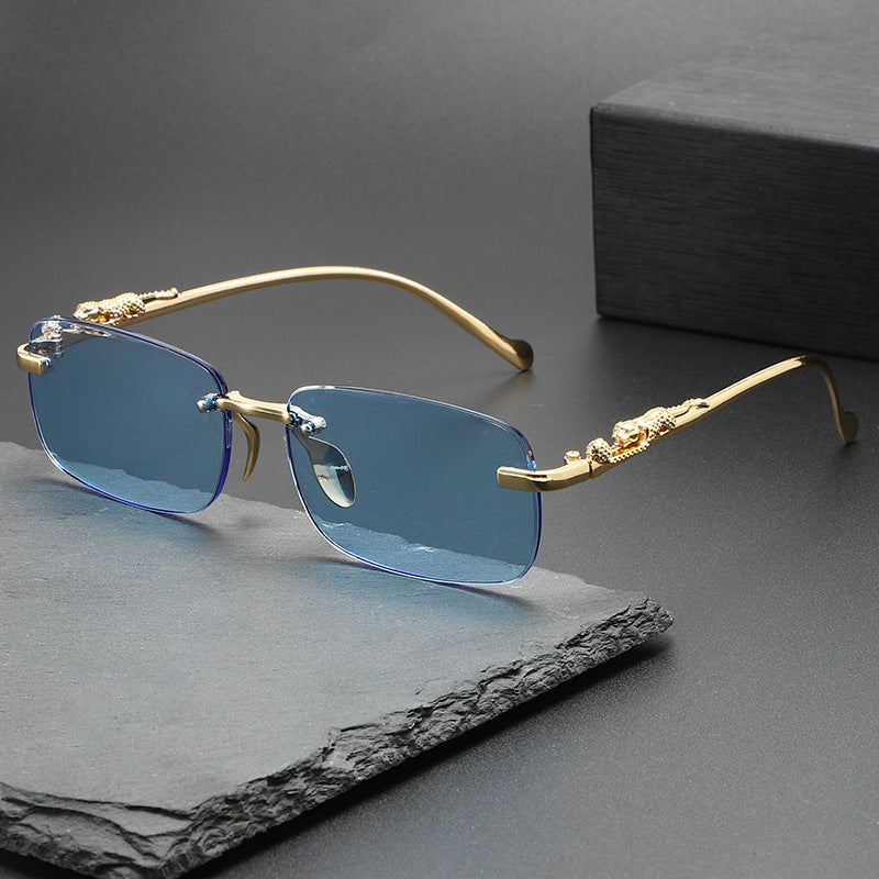High-Grade Frameless Slim Sunglasses – Men’s Fashion Retro Street Style