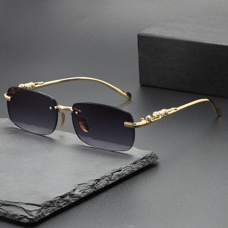 High-Grade Frameless Slim Sunglasses – Men’s Fashion Retro Street Style