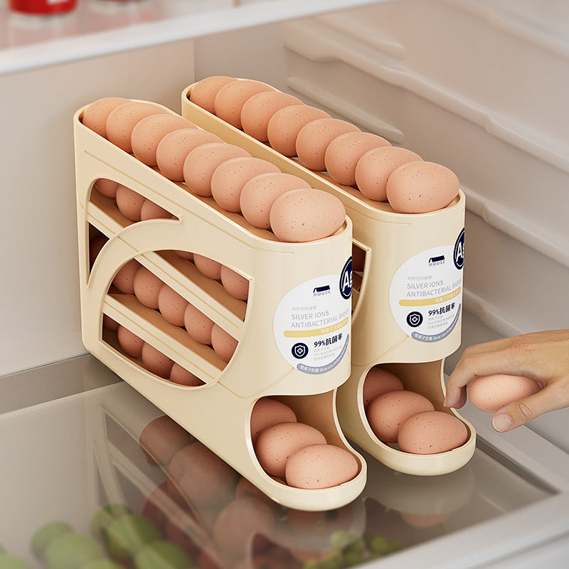 Rolling Egg Storage Box – Automatic Multi-Layer Egg Holder for Refrigerator