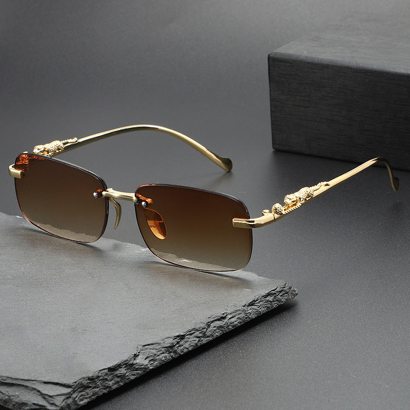 High-Grade Frameless Slim Sunglasses – Men’s Fashion Retro Street Style