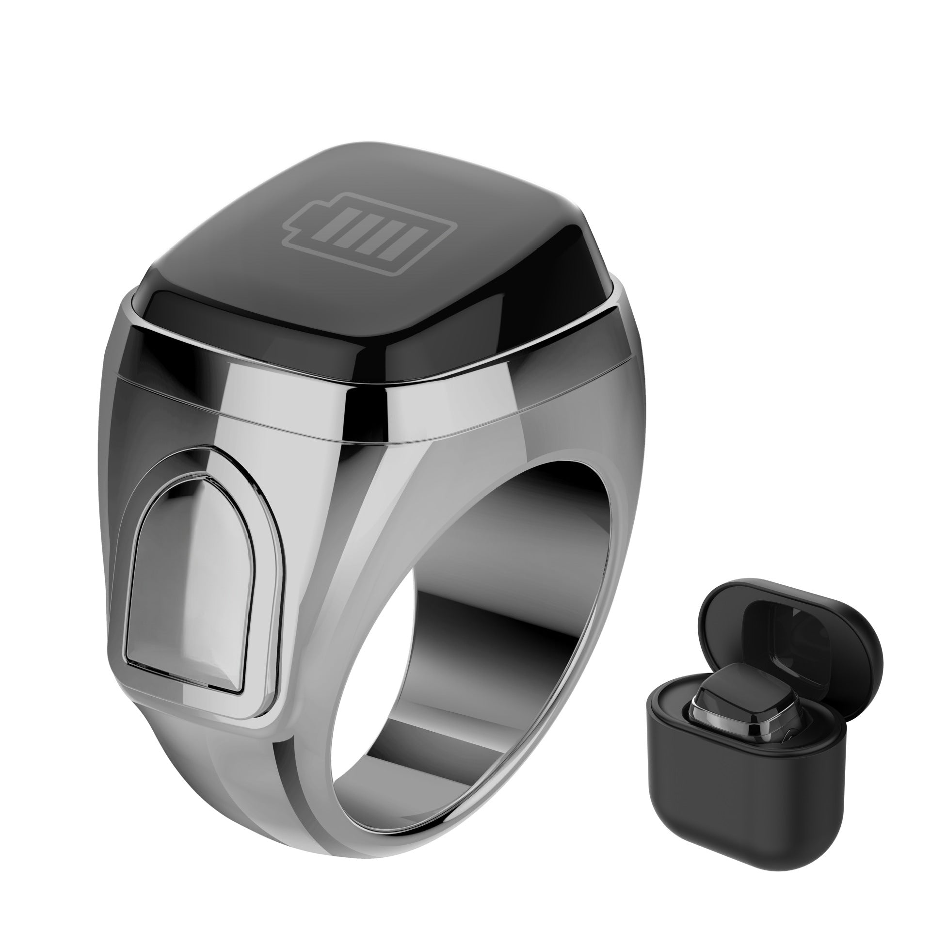 Smart Bluetooth Ring with Digital Counter & Charging Case – Stylish Fitness & Daily Tracker