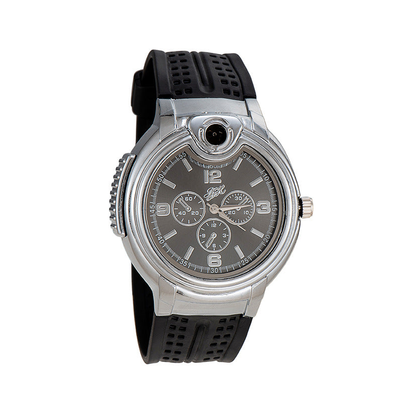 MZ805 Creative Men’s Sports Quartz Watch with Built-in Lighter – 2-in-1 Gift Idea