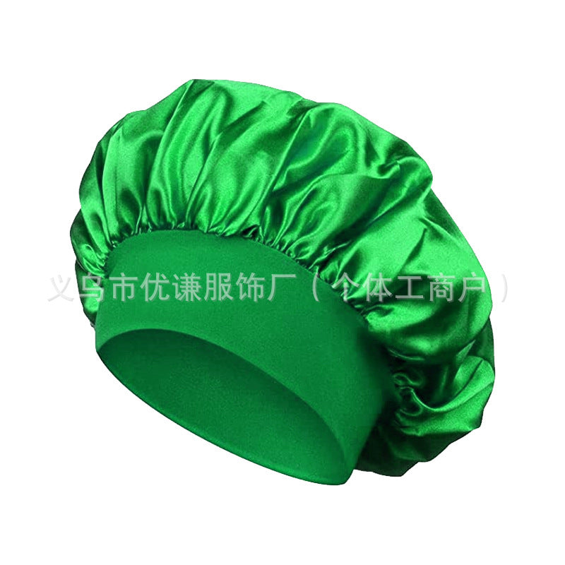 Satin Hair Care Bonnet – Elastic Nightcap for Sleeping & Shower
