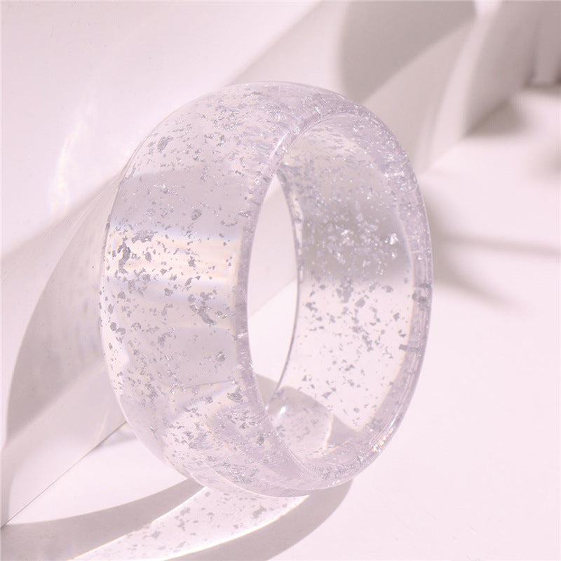 Geometric Irregular Acrylic Bangle – Retro Chic, Elegant Statement Bracelet