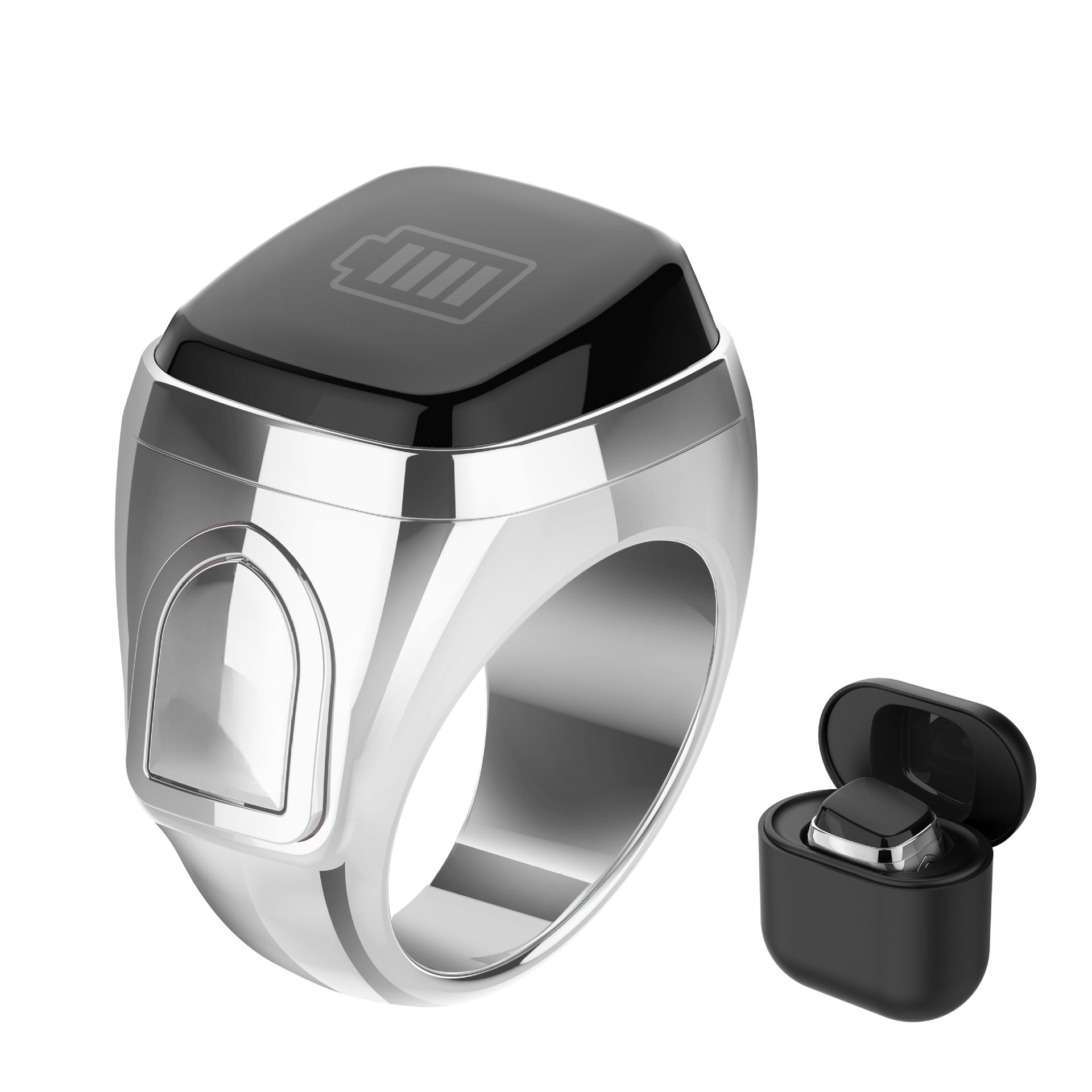 Smart Bluetooth Ring with Digital Counter & Charging Case – Stylish Fitness & Daily Tracker