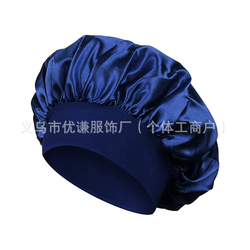Satin Hair Care Bonnet – Elastic Nightcap for Sleeping & Shower