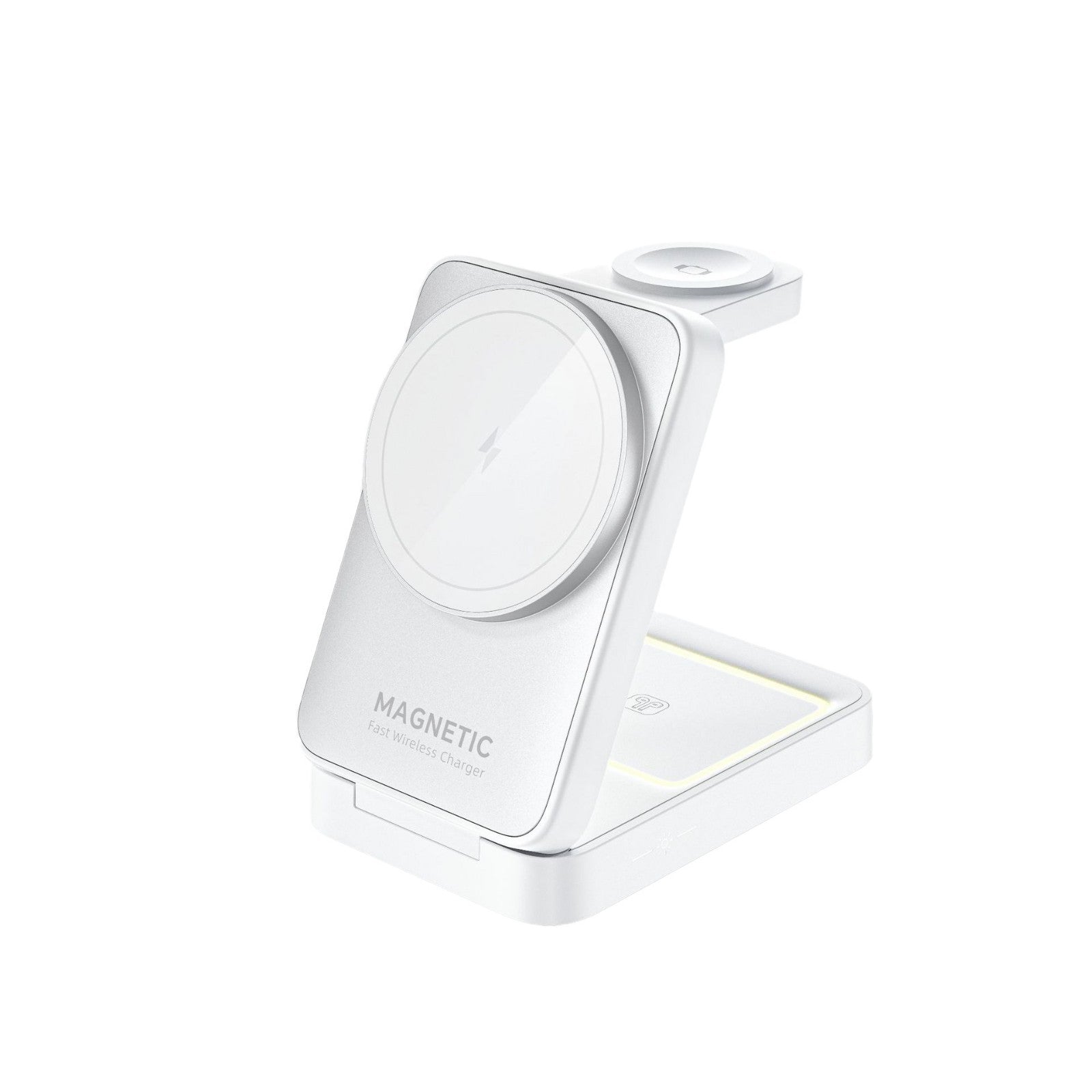 Magnetic 3-in-1 Wireless Fast Charging Stand – 15W Foldable Phone Holder