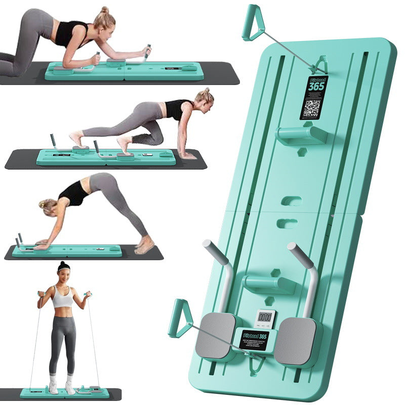 Cross-Border Multi-Functional Health Web Home Fitness Board with Push-Up Handle & Tensioner
