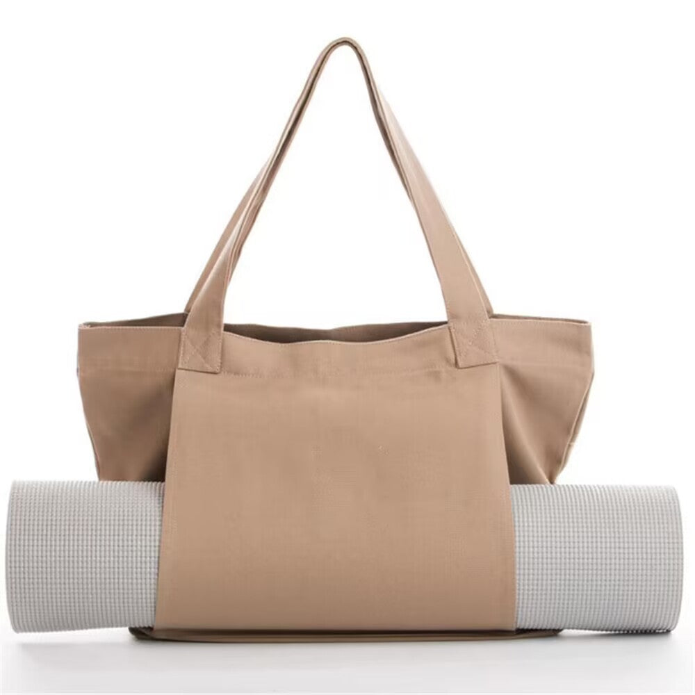 Yoga & Pilates Travel Mat Bag – Canvas Shoulder Tote for Outdoor Exercise