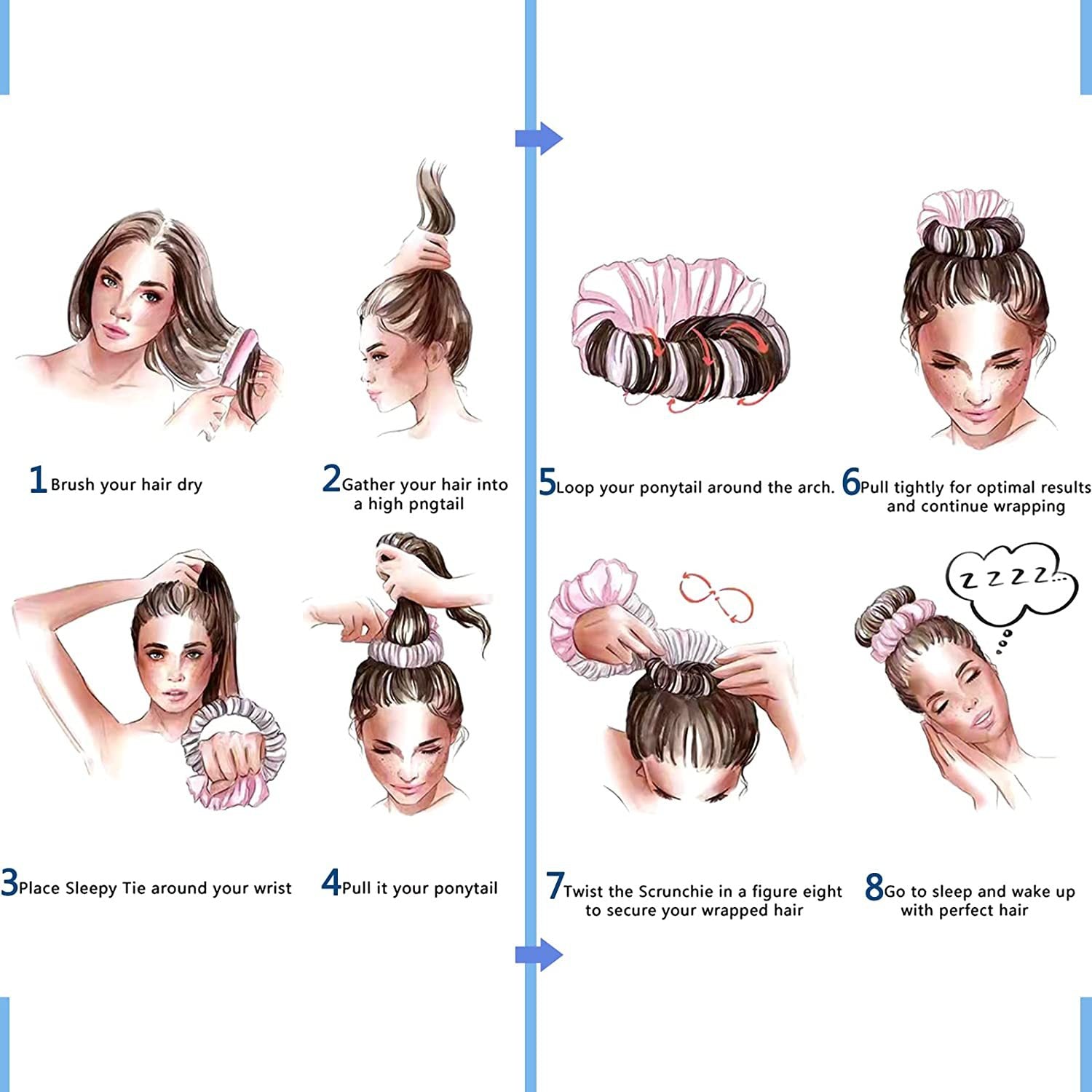 Seamless Heatless Hair Curler – Overnight No-Heat Curling Band