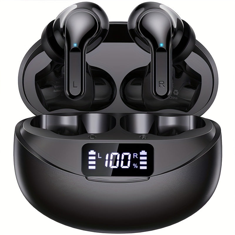 Wireless Bluetooth Earbuds with Charging Case & LED Display