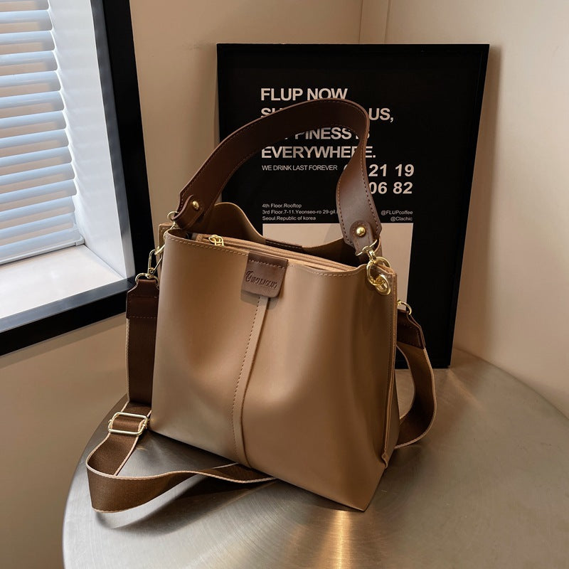 Retro Bucket Crossbody Tote Bag – Large Capacity Women’s Shoulder Handbag
