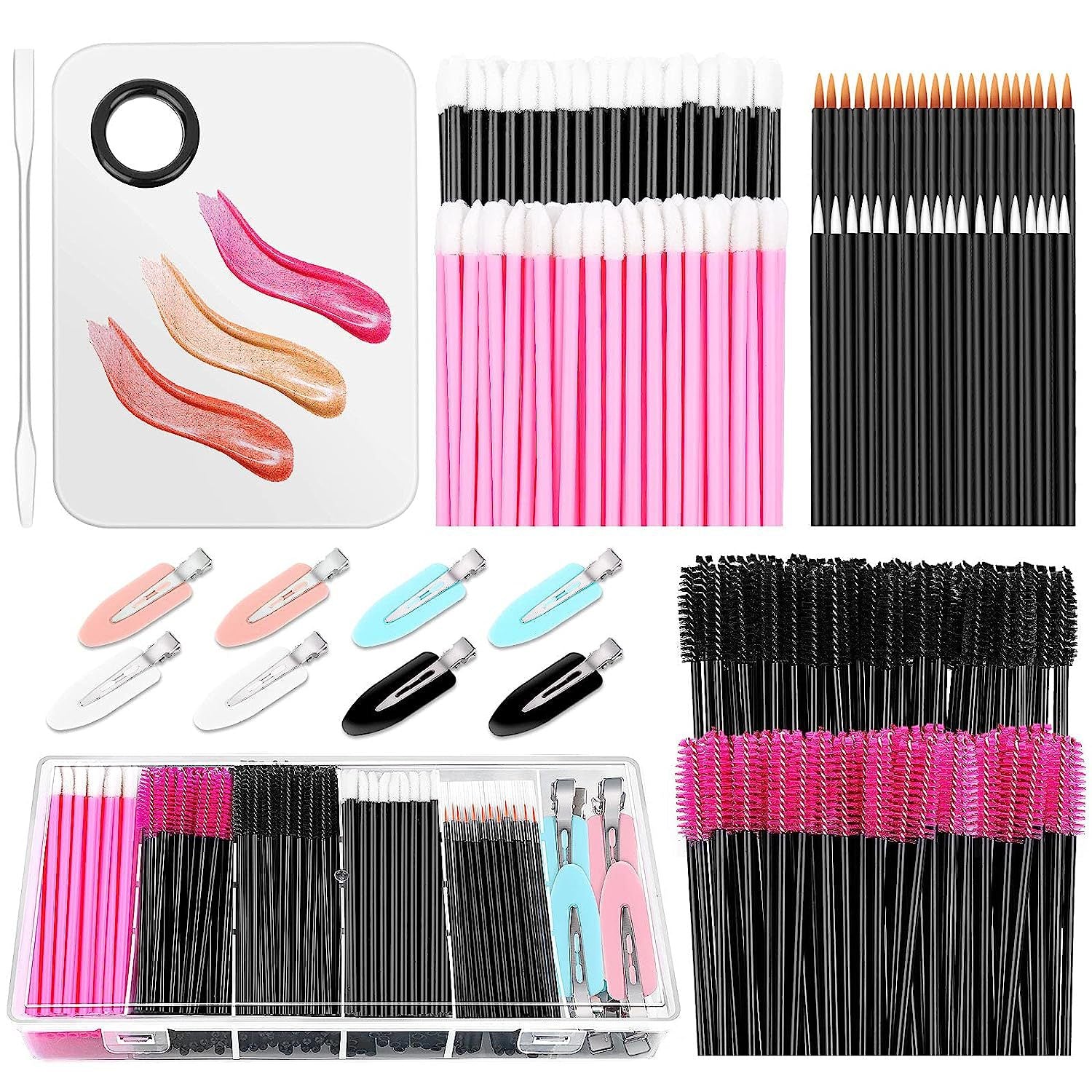 Professional Disposable Makeup Brush Set – 260PCS Eyelash, Lip & Eyeliner Kit