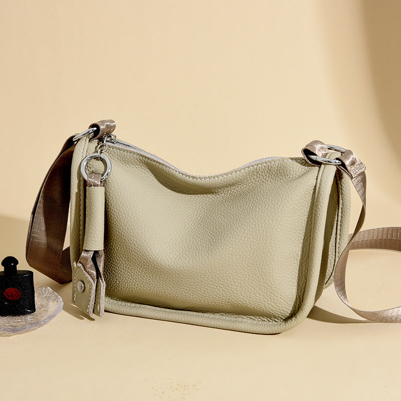First Layer Cowhide Dumpling Crossbody Bag – Genuine Leather Women’s Shoulder & Saddle Bag