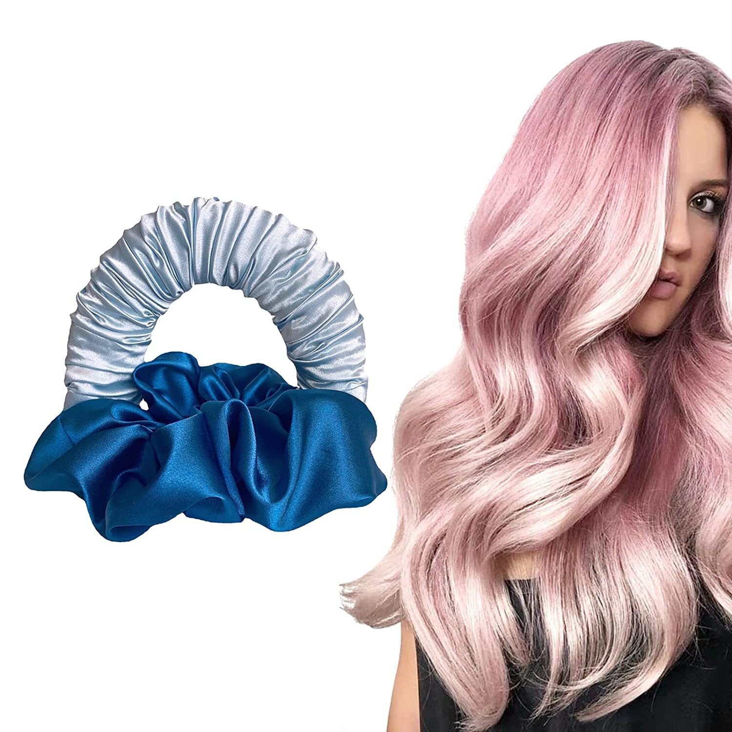 Seamless Heatless Hair Curler – Overnight No-Heat Curling Band