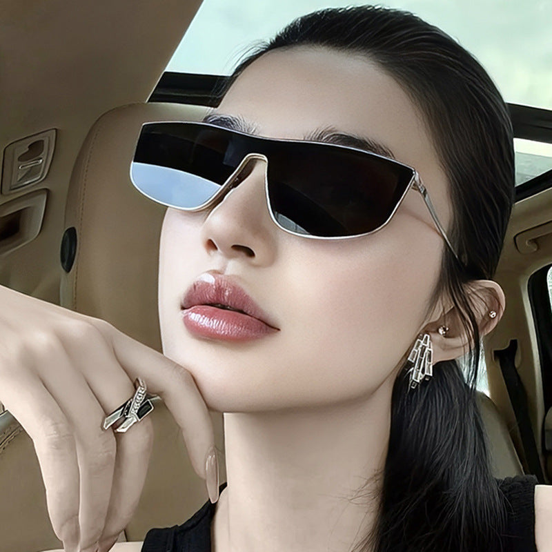 Luxury Oversized Metal Sunglasses – Modern High-End Fashion