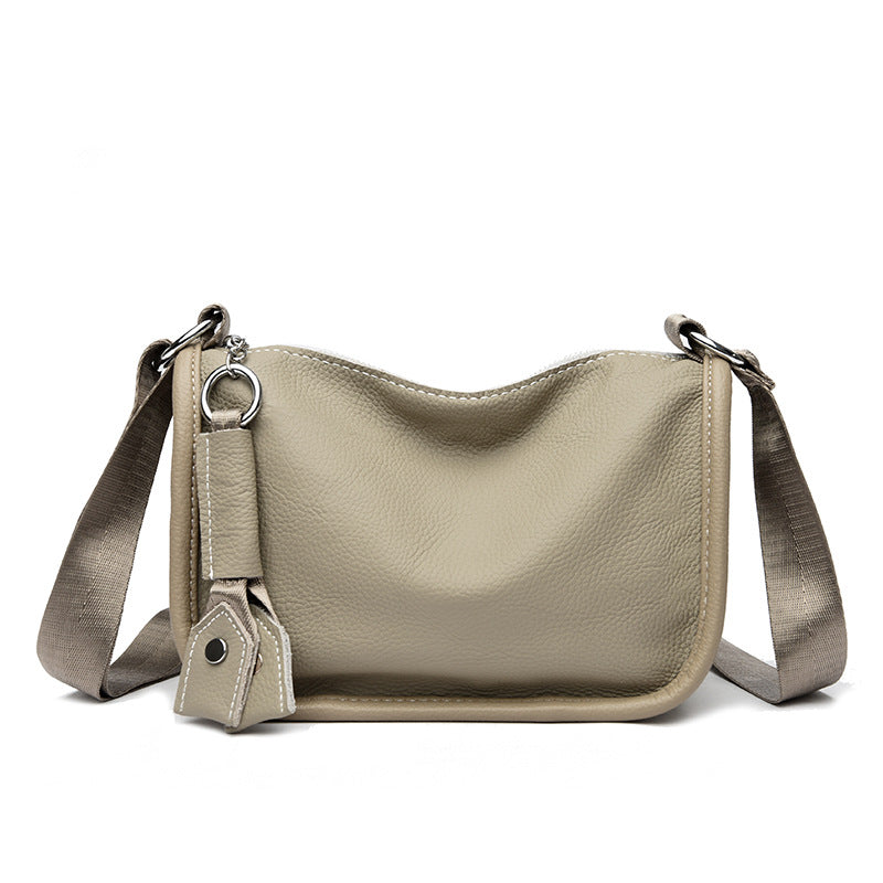 First Layer Cowhide Dumpling Crossbody Bag – Genuine Leather Women’s Shoulder & Saddle Bag