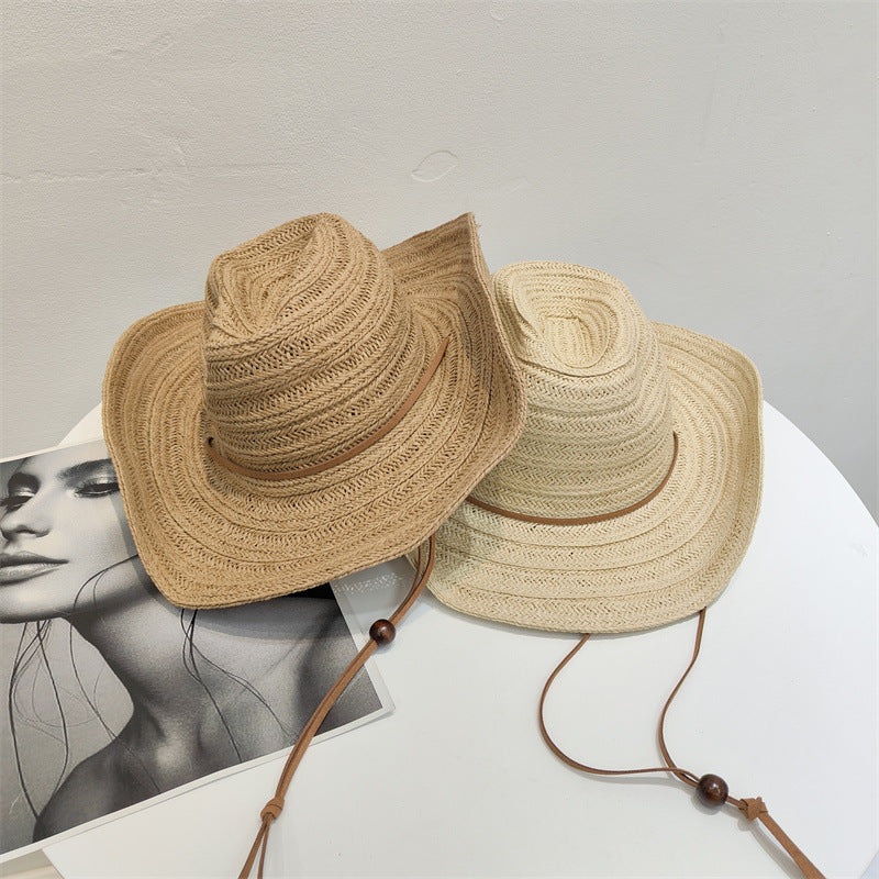 Elegant Wide-Brim Straw Panama Hat – Summer Sun Protection