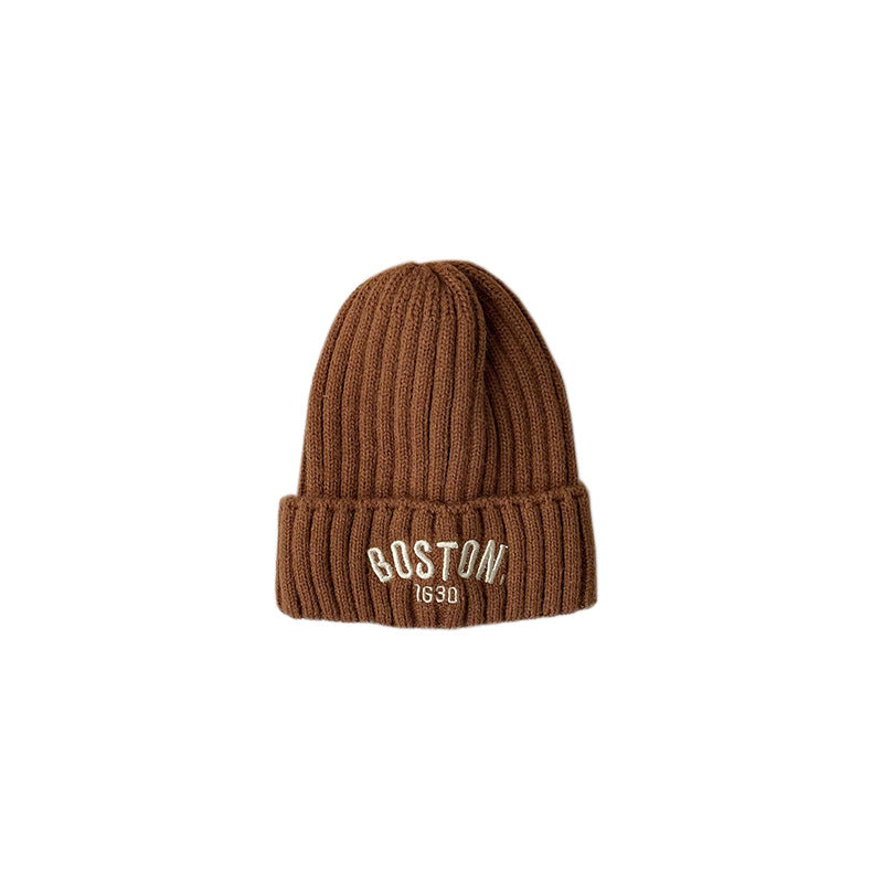 Boston Kids Knitted Winter Beanie – Warm Wool Hat for Boys & Girls