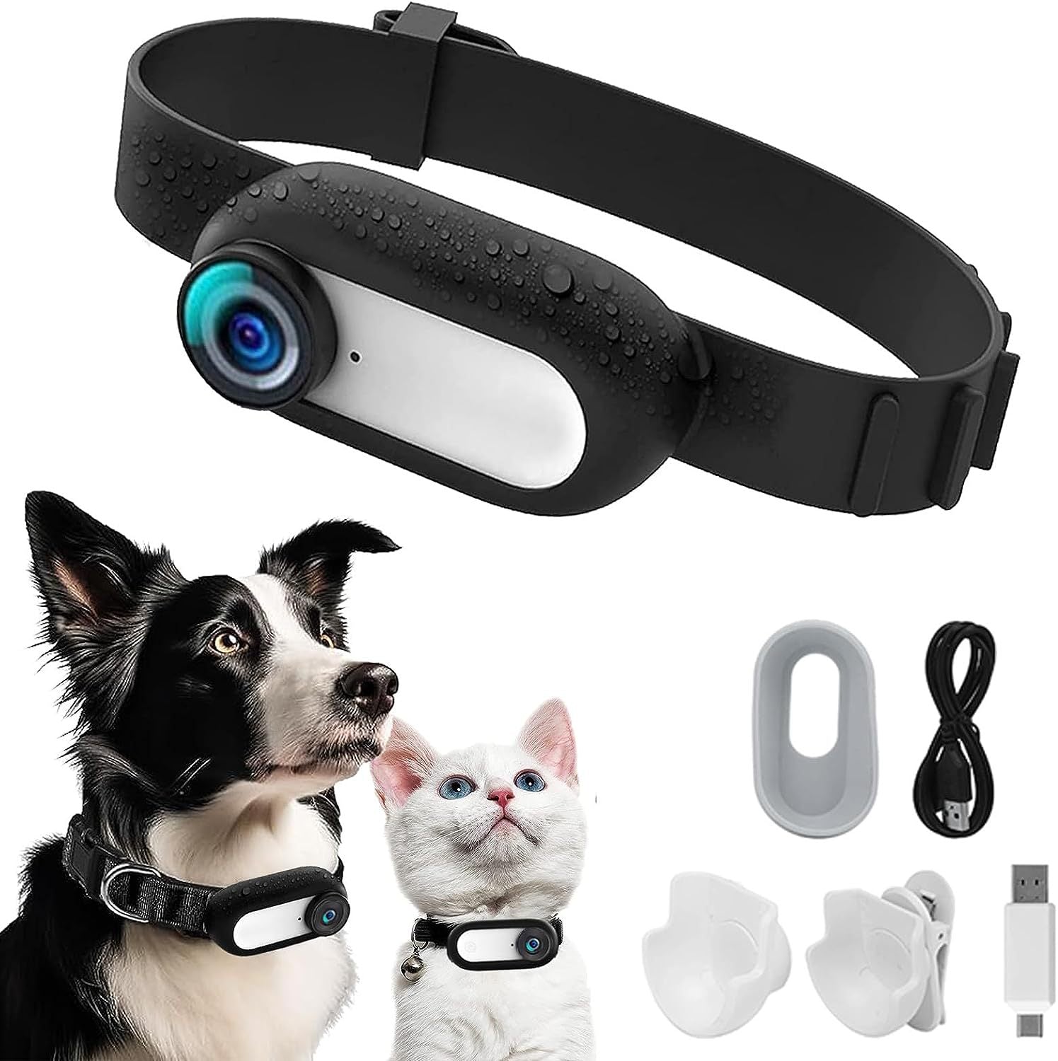 Pet Collar Camera – Mini HD Video Recorder for Dogs & Cats (Outdoor & Sports Use)