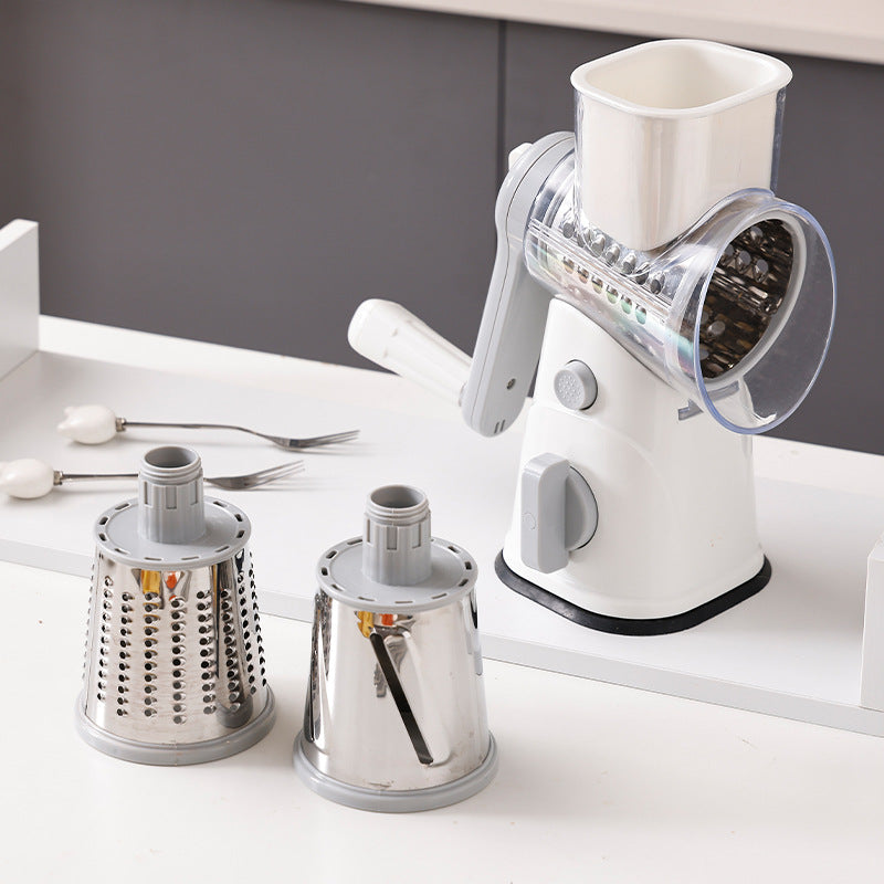 3-in-1 Multi functional Vegetable Cutter - Manual Rotary Slicer & Grater