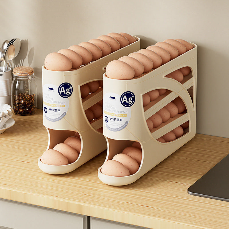 Rolling Egg Storage Box – Automatic Multi-Layer Egg Holder for Refrigerator