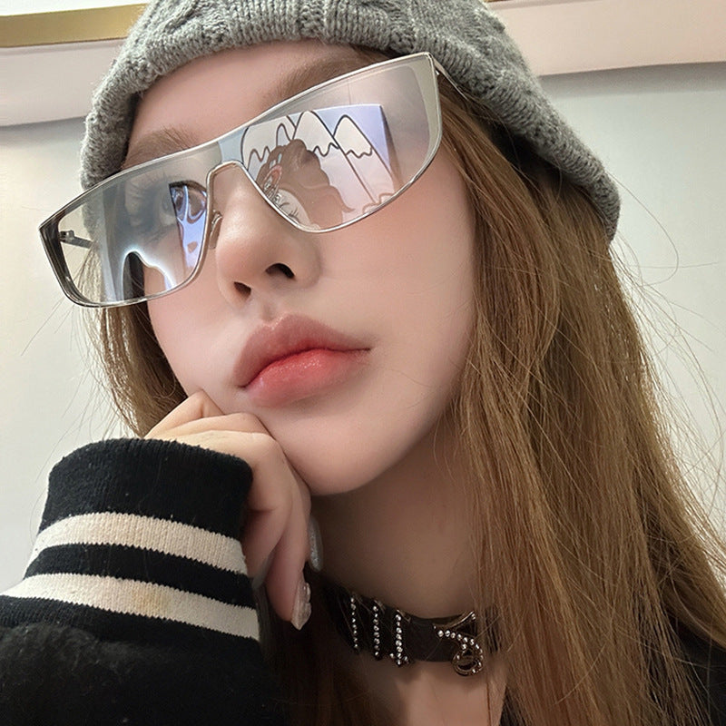 Luxury Oversized Metal Sunglasses – Modern High-End Fashion