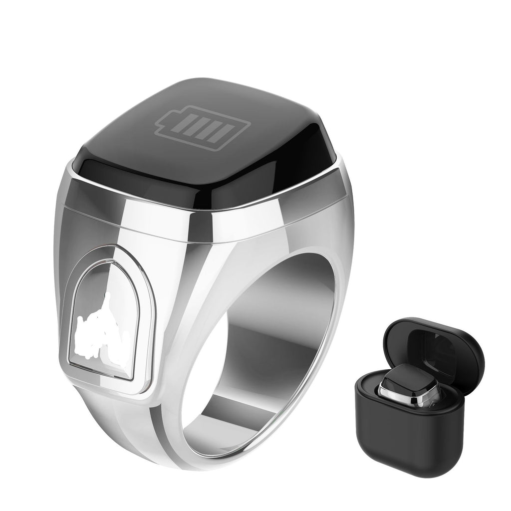 Smart Bluetooth Ring with Digital Counter & Charging Case – Stylish Fitness & Daily Tracker