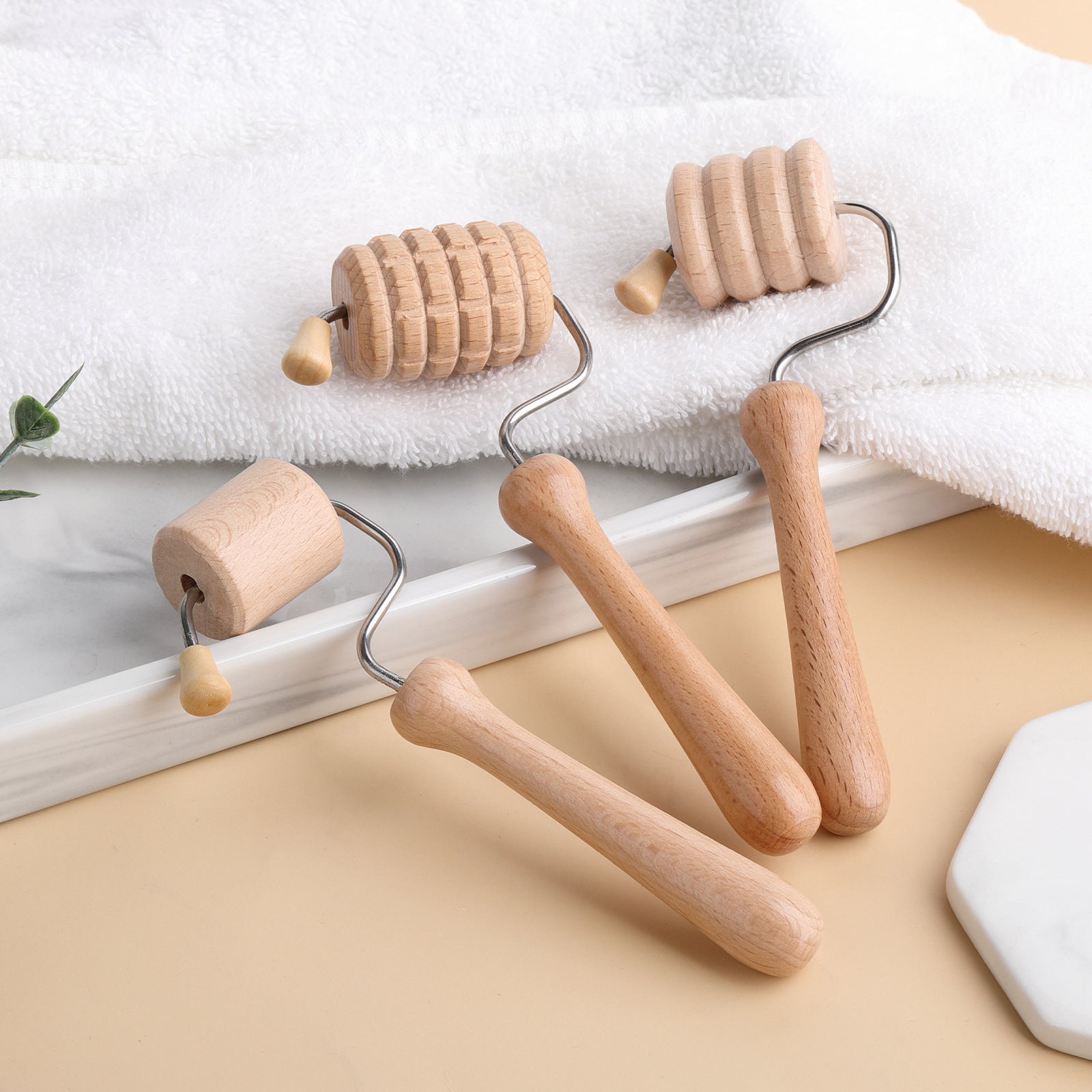 Wooden Facial & Body Massager Set – Meridian Therapy Rollers & Scraping Tools