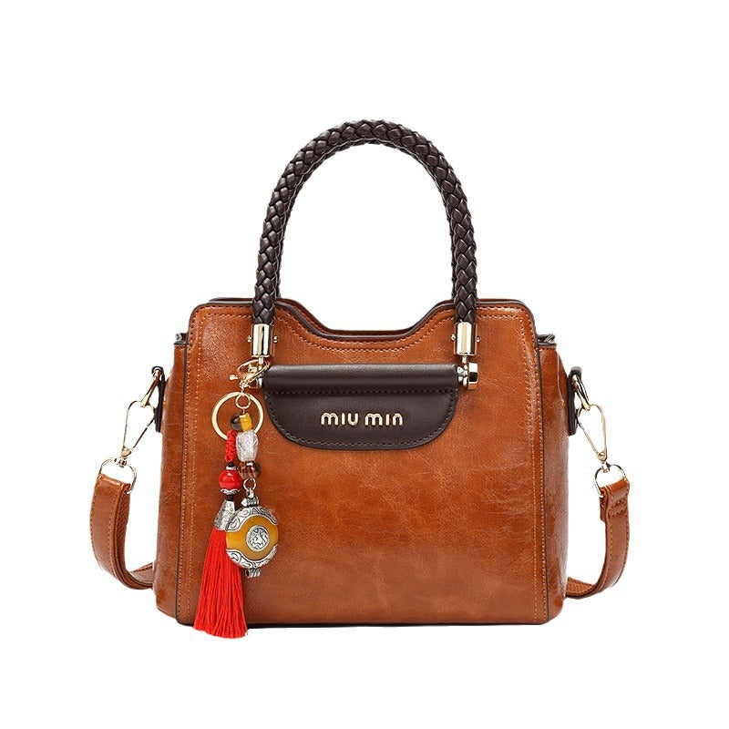 Genuine Leather Women’s Bag – 2025 Trendy Versatile Cowhide Crossbody & Shoulder Handbag