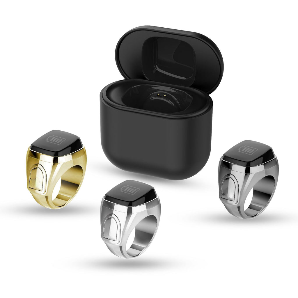 Smart Bluetooth Ring with Digital Counter & Charging Case – Stylish Fitness & Daily Tracker