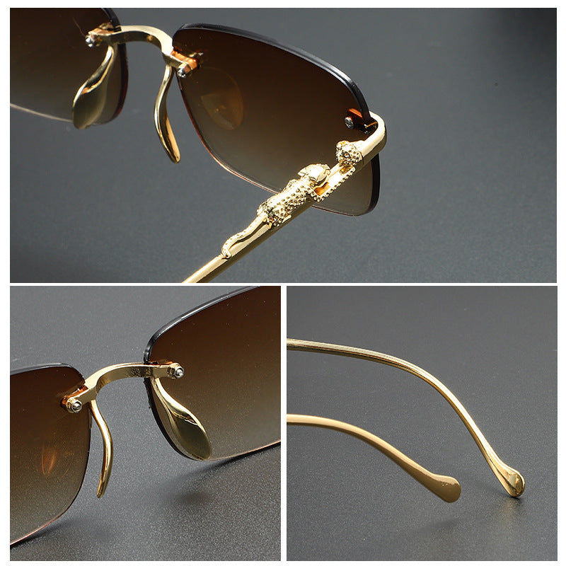High-Grade Frameless Slim Sunglasses – Men’s Fashion Retro Street Style