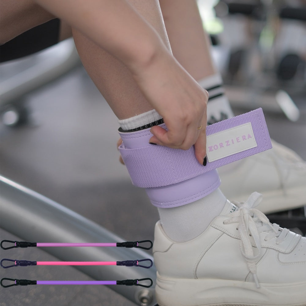 Fitness Ankle Buckle Hip Training Leg Trainer – Foot Ring Elastic Strap with Resistance Ropes