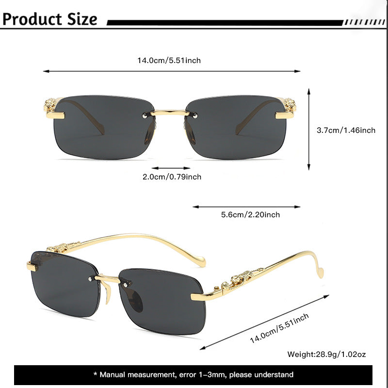 High-Grade Frameless Slim Sunglasses – Men’s Fashion Retro Street Style