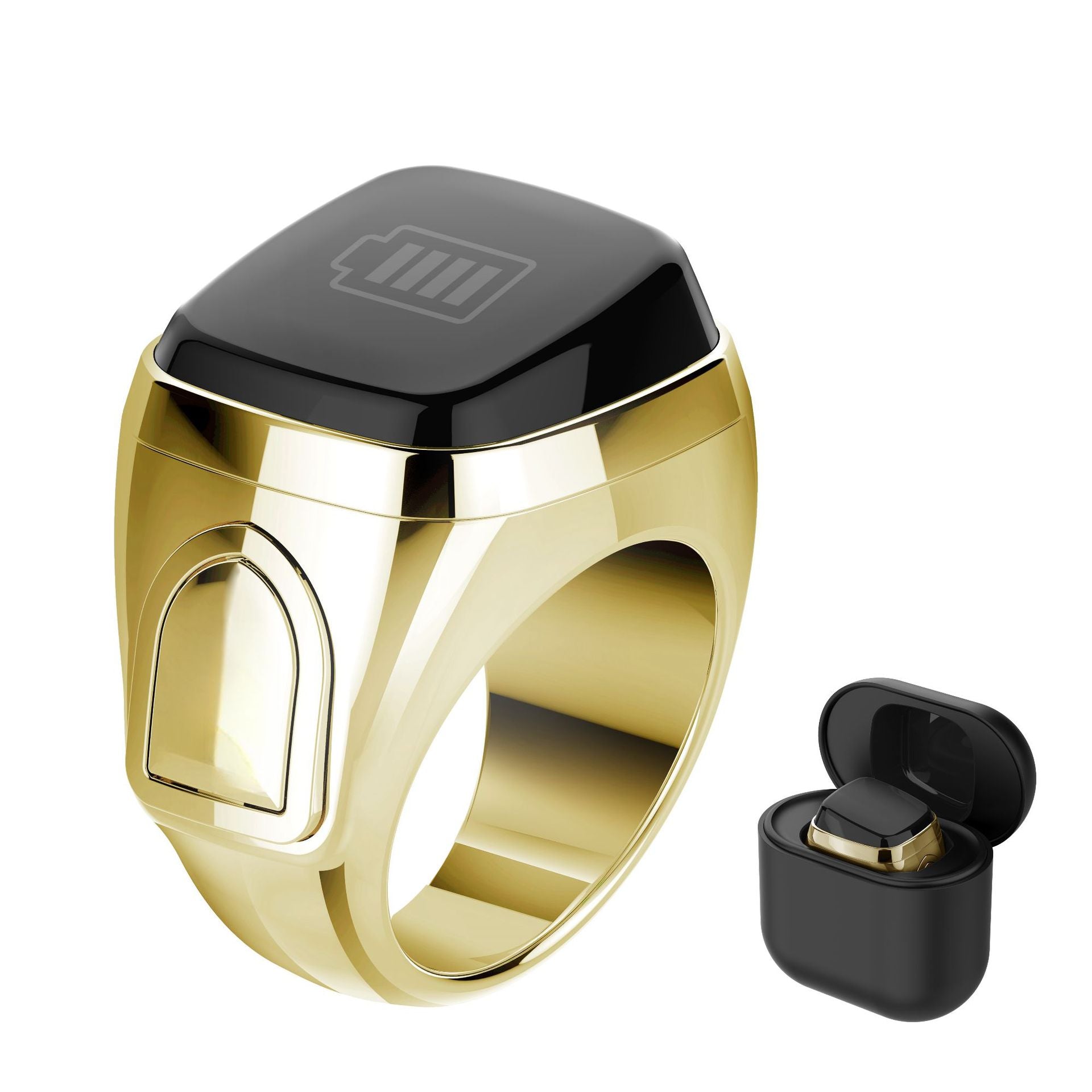 Smart Bluetooth Ring with Digital Counter & Charging Case – Stylish Fitness & Daily Tracker