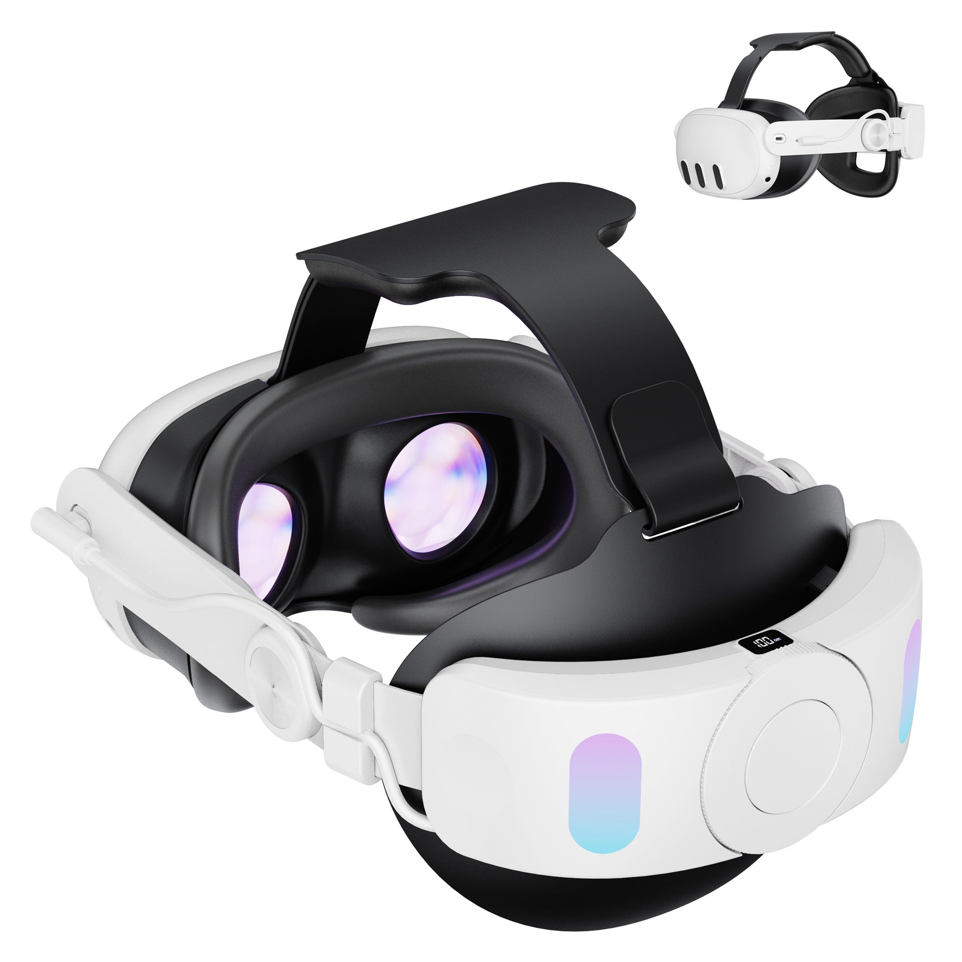 Meta Quest 3 Headset Adjustable Replacement with 10000mAh Battery – VR Headband Accessory