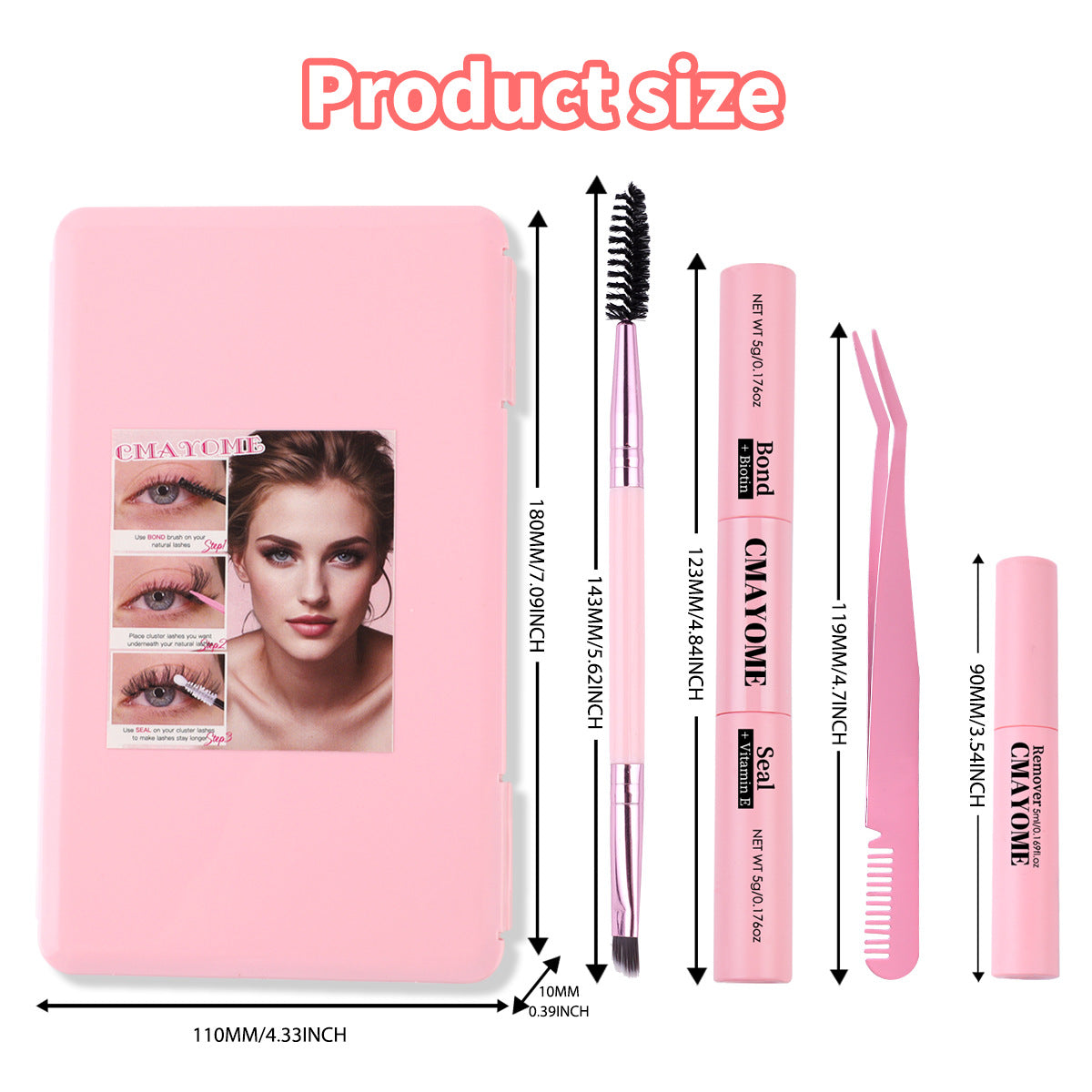 640 Clusters Eyelash Extension Kit – 3D/4D/10D/20D False Lashes Book