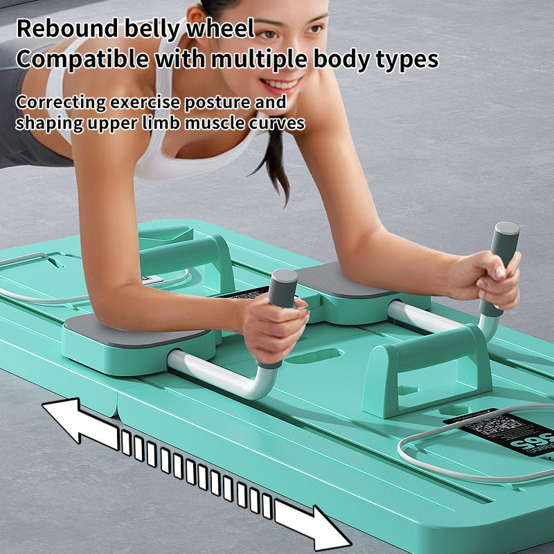 Cross-Border Multi-Functional Health Web Home Fitness Board with Push-Up Handle & Tensioner
