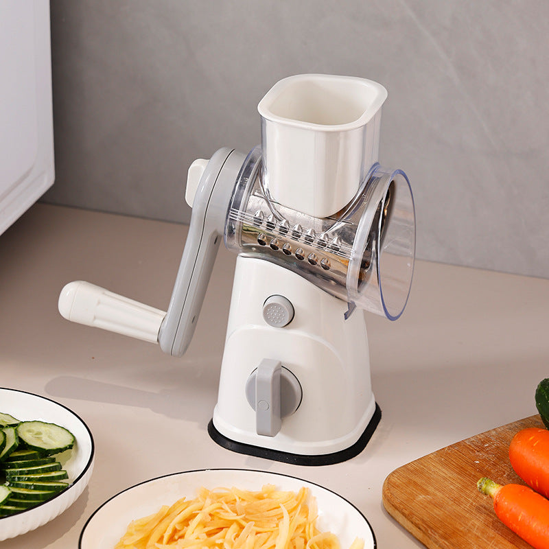 3-in-1 Multi functional Vegetable Cutter - Manual Rotary Slicer & Grater