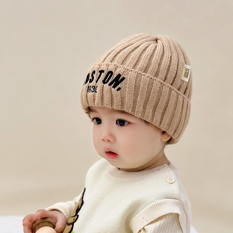 Boston Kids Knitted Winter Beanie – Warm Wool Hat for Boys & Girls