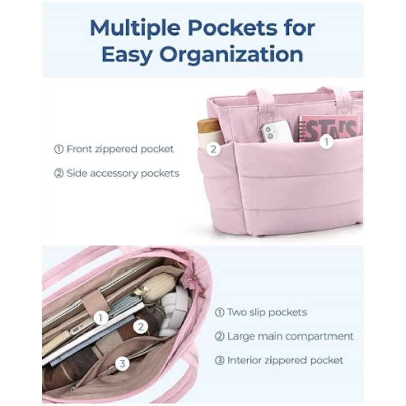 Lightweight & Fluffy Tote Bag – Multi-Pocket Travel & Gym Bag