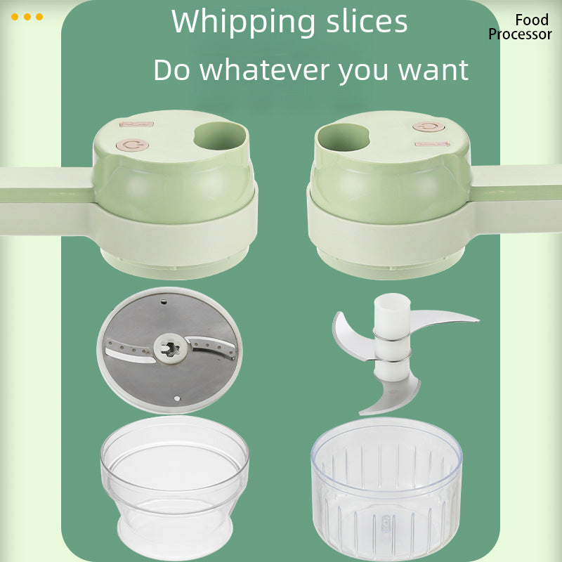 Electric Mini Food Processor – Garlic, Ginger & Vegetable Slicer