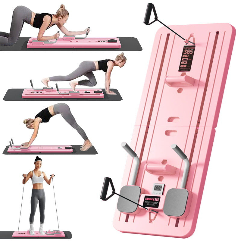 Cross-Border Multi-Functional Health Web Home Fitness Board with Push-Up Handle & Tensioner
